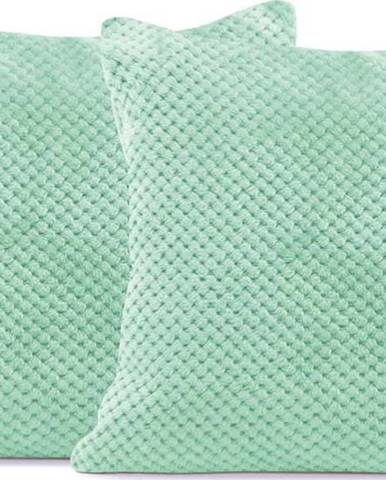 Sada 2 mátově zelených dekorativních povlaků na polštář z mikrovlákna DecoKing Henry, 45 x 45 cm