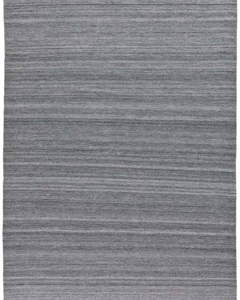 Tmavě šedý venkovní koberec z recyklovaného plastu Universal Liso, 80 x 150 cm