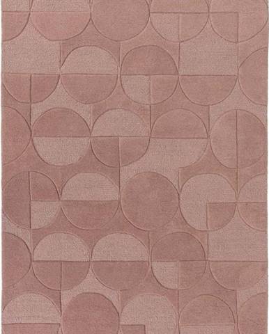 Růžový vlněný koberec Flair Rugs Gigi, 120 x 170 cm
