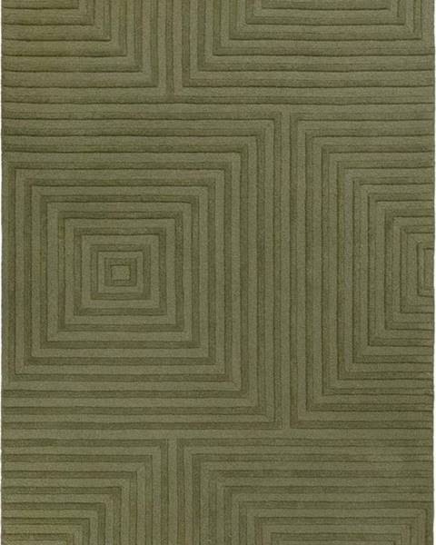 Flair Rugs Zelený vlněný koberec Flair Rugs Estela, 120 x 170 cm
