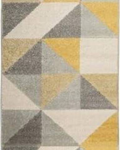 Šedo-žlutý koberec Flair Rugs Urban Triangle, 60 x 220 cm