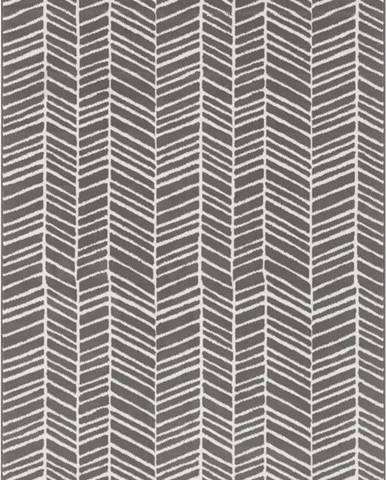 Šedý koberec Ragami Velvet, 80 x 150 cm