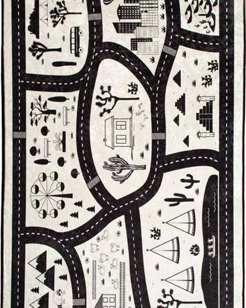UNKNOWN Dětský koberec Black City, 100 x 160 cm