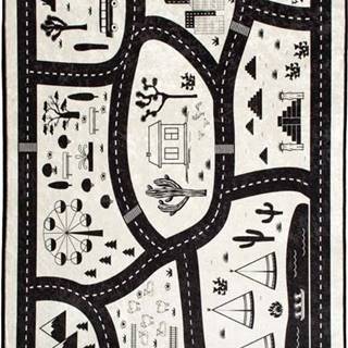 Dětský koberec Black City, 100 x 160 cm