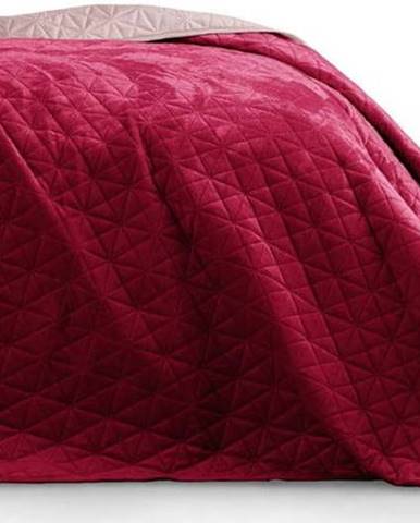 Červený přehoz přes postel AmeliaHome Laila Ruby Red, 220 x 240 cm