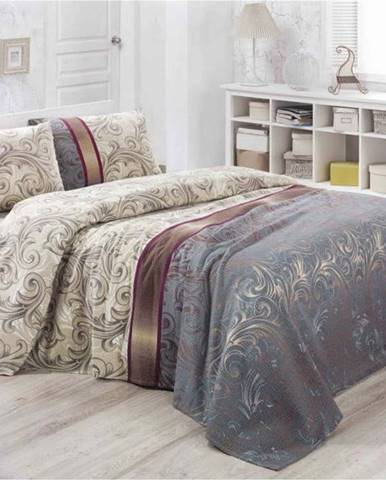 Lehký prošívaný bavlněný přehoz přes postel Carro Gris, 140 x 200 cm