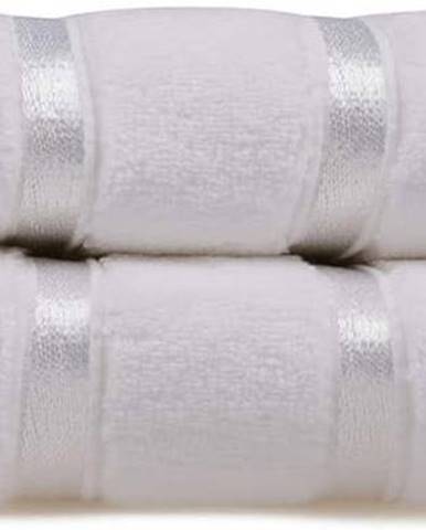Sada 2 bílých bavlněných ručníků Hobby Dolce, 50 x 90 cm