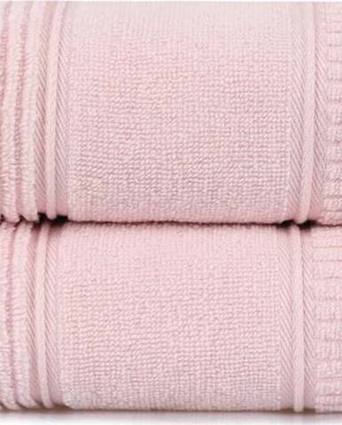 Sada 2 růžových bavlněných ručníků Hobby Daniela, 50 x 90 cm