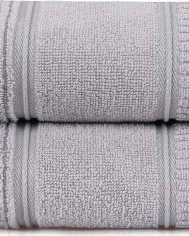 Sada 2 šedých bavlněných ručníků Hobby Daniela, 50 x 90 cm