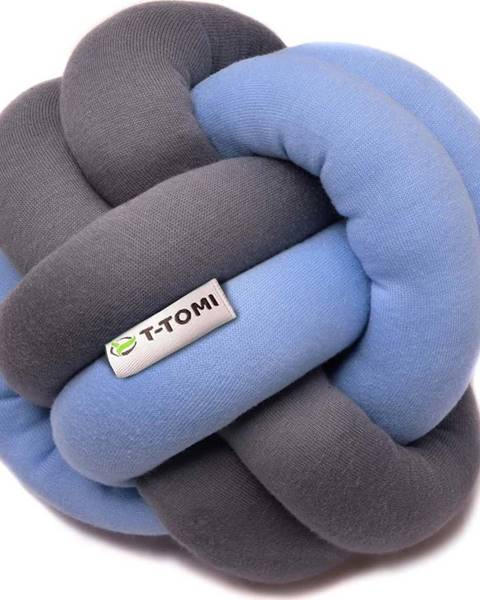 T-Tomi Modro-šedý bavlněný pletený míč T-TOMI, ø 20 cm