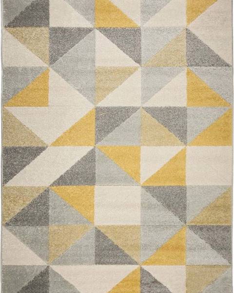 Flair Rugs Šedo-žlutý koberec Flair Rugs Urban Triangle, 100 x 150 cm