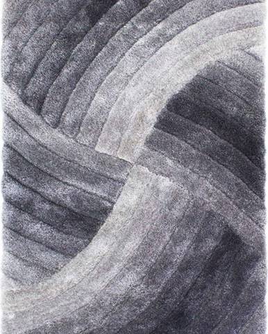 Šedý koberec Flair Rugs Furrow, 160 x 230 cm