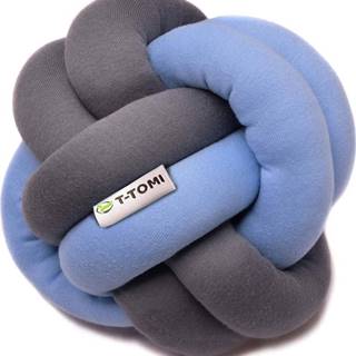 Modro-šedý bavlněný pletený míč T-TOMI, ø 20 cm