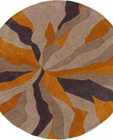 Žlutý koberec Flair Rugs Splinter, ⌀ 135 cm