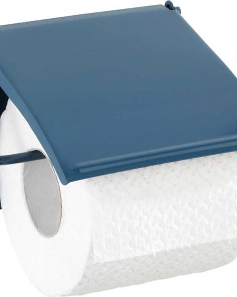 WENKO Modrý nástěnný držák na toaletní papír Wenko Cover