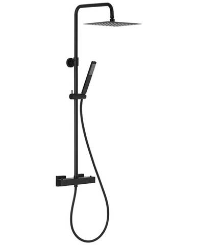 Dešťová sprcha s termostatickou sprchovou baterií Logon Black Premium