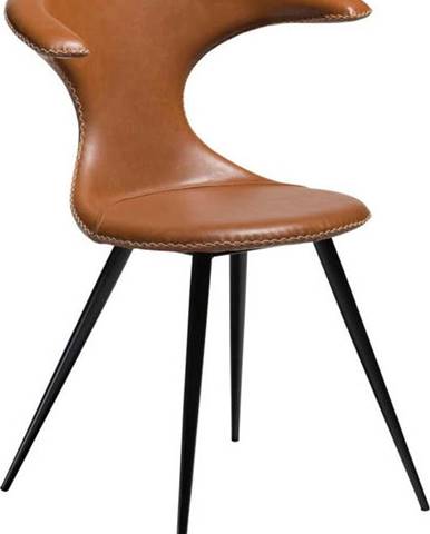 Hnědá koženková židle DAN-FORM Denmark Flair