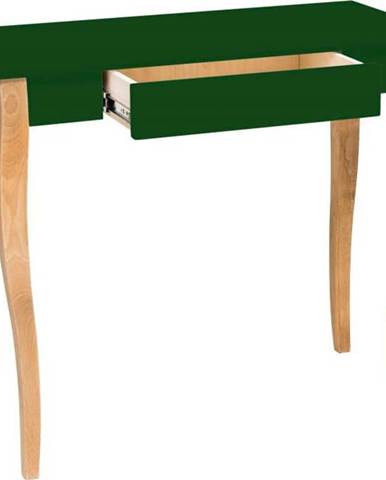 Tmavě zelený psací stůl Ragaba Lillo, šířka 85 cm