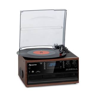 Auna Oakland DAB, retro stereo systém, DAB+/FM, funkce BT, vinyl, CD, kazetový přehrávač