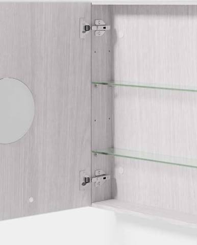 Bílá nástěnná koupelnová skřínka z dubového dřeva Wireworks Slimfit