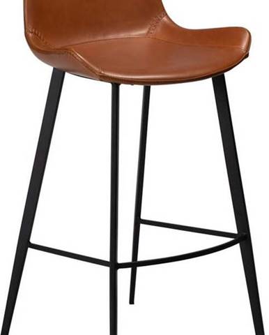 Hnědá barová židle z imitace kůže DAN–FORM Denmark Hype, výška 101 cm