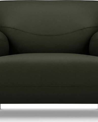 Zelené kožené křeslo Windsor & Co Sofas Neso