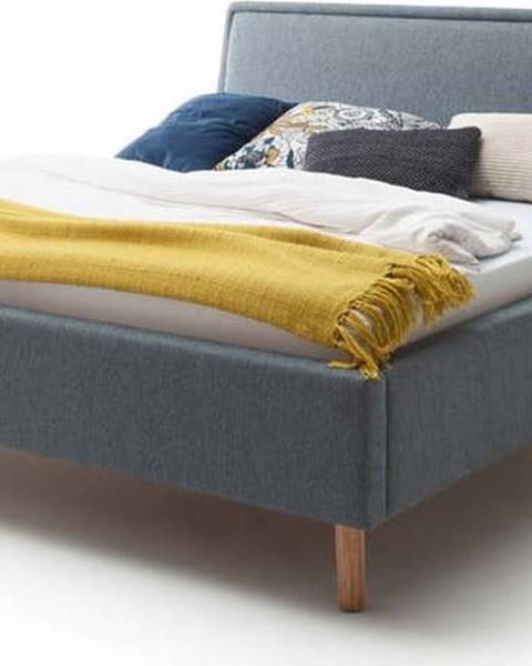 Meise Möbel Šedá čalouněná dvoulůžková postel s úložným prostorem s roštem 180x200 cm Frieda – Meise Möbel