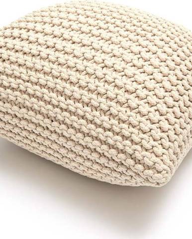 Šedý polštářový puf Bonami Essentials Knit