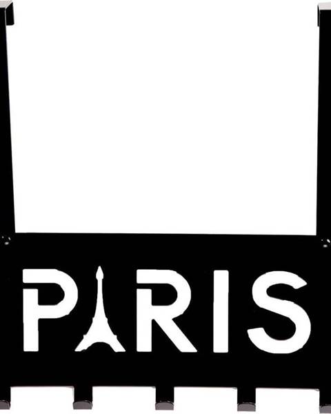 Compactor Černý kovový věšák na dveře 30 cm Paris – Compactor