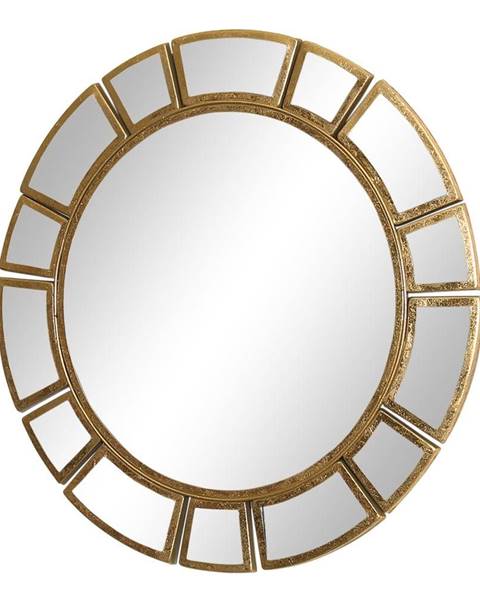 Westwing Collection Nástěnné zrcadlo s kovovým rámem ve zlaté barvě Westwing Collection Amy, ø 78 cm