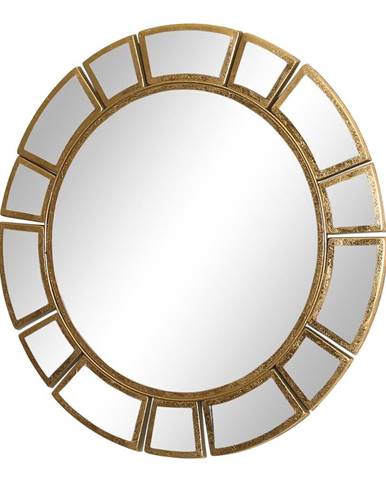 Nástěnné zrcadlo s kovovým rámem ve zlaté barvě Westwing Collection Amy, ø 78 cm