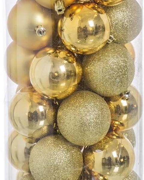 Unimasa Sada 30 vánočních ozdob ve zlaté barvě Casa Selección Baladdas