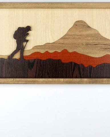 Dřevěný obraz Kate Louise Mountaineer, 50 x 25 cm