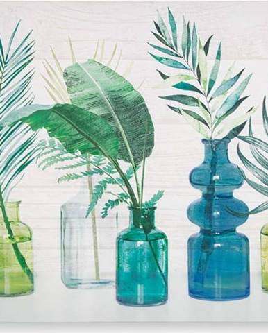 Nástěnný obraz Art for the home Tropical Palm Bottles, 70 x 50 cm