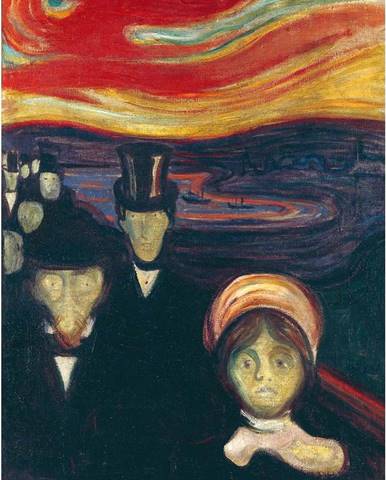 Reprodukce obrazu Edvard Munch - Anxiety, 60 x 80 cm