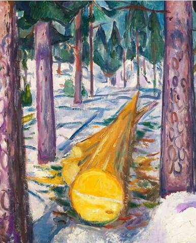 Reprodukce obrazu Edvard Munch - The Yellow Log, 60 x 45 cm