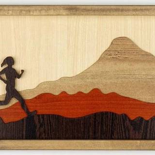 Dřevěný obraz Kate Louise Running Woman, 50 x 25 cm