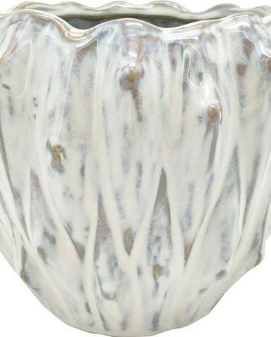 Slonovinově bílý keramický květináč PT LIVING Flora, ø 16,5 cm