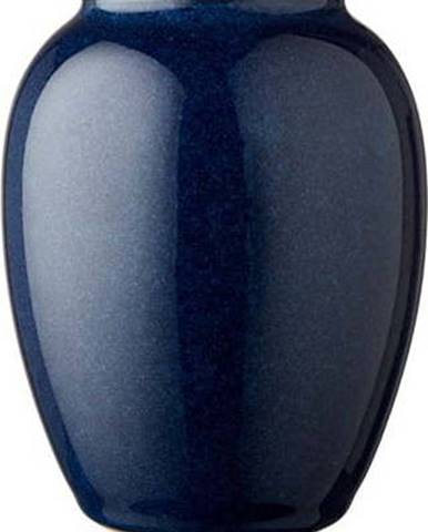 Modrá kameninová váza Bitz, výška 12,5 cm