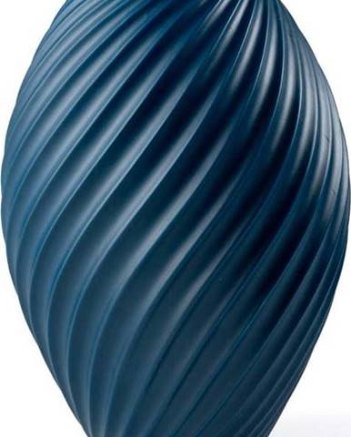 Modrá porcelánová váza Morsø River, výška 26 cm