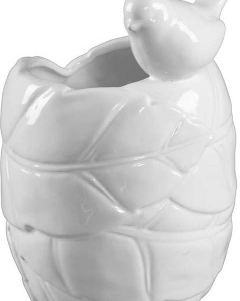 Mauro Ferretti Bílá keramická váza Mauro Ferretti Gufo, výška Uccellino, výška 22 cm