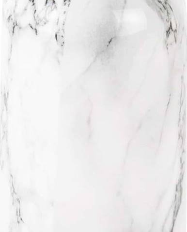 Bílo-černá železná váza PT LIVING Marble, výška 15 cm