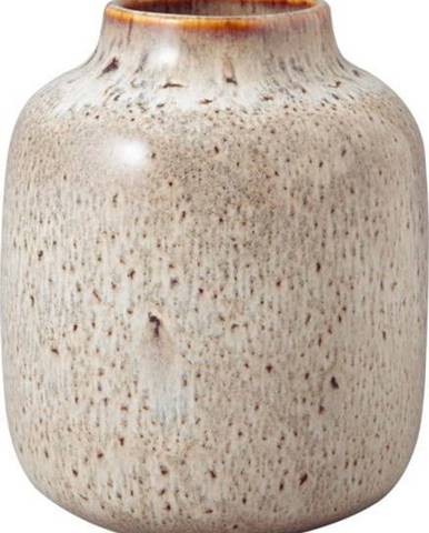 Šedo-béžová kameninová váza Villeroy & Boch Like Lave, výška 15 cm