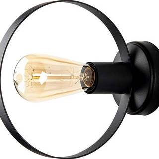 Černé nástěnné svítidlo Squid Lighting Circle, výška 20 cm