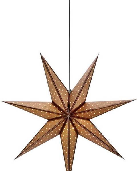 Markslöjd Hnědá vánoční závěsná světelná dekorace Markslöjd Glitter, délka 45 cm