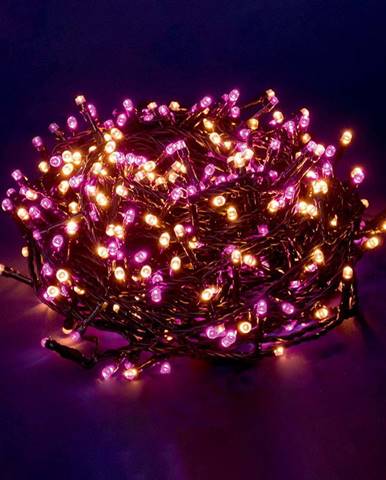 Růžovo-béžový světelný LED řetěz Unimasa, 300 světýlek