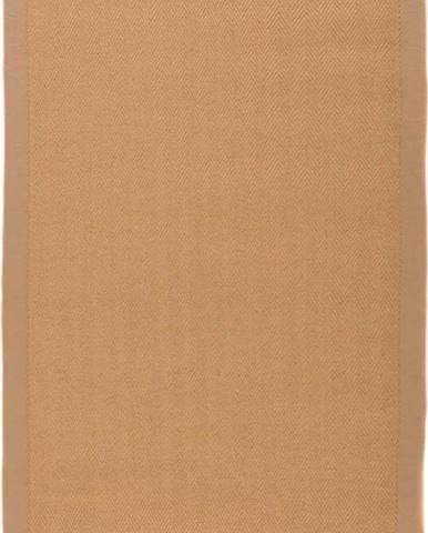 Hnědý jutový koberec Flair Rugs Herringbone, 120 x 170 cm