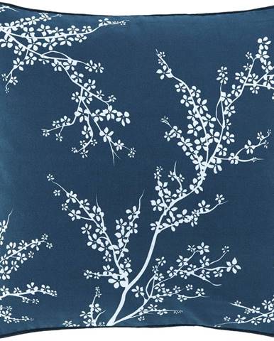 Modrý bavlněný dekorativní povlak na polštář Westwing Collection Jada, 40 x 40 cm