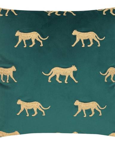 Zelený dekorativní povlak na polštář Westwing Collection Cheetah, 40 x 40 cm
