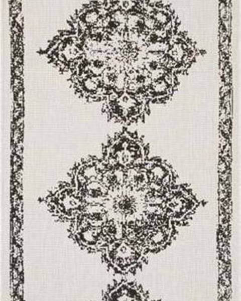 NORTHRUGS Černo-krémový venkovní koberec NORTHRUGS Cofete, 80 x 250 cm